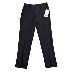 Bar III Mens Slim Fit Wool Blend Power Stretch Suit Pants Dark Purple 31x30